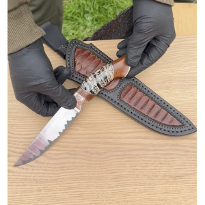 НАСНАГА авторський ніж ручної роботи, сталь - CPM 121 REX в нержавіючому дамаску, 68 HRC. Photo 2